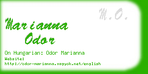 marianna odor business card